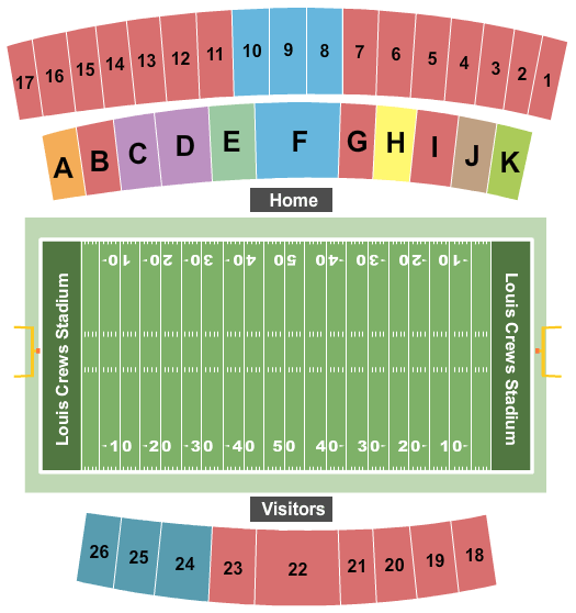 Louis Crews Stadium Seating Chart