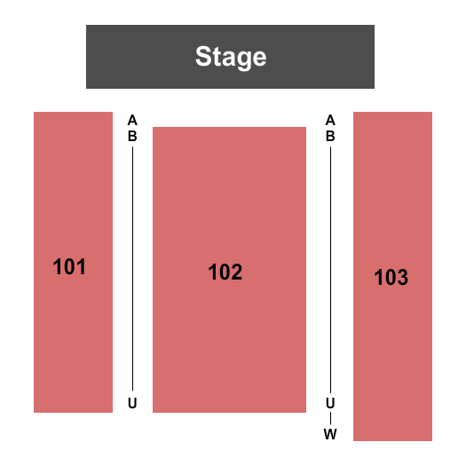 Louisiana Grandstand Seating Chart: End Stage