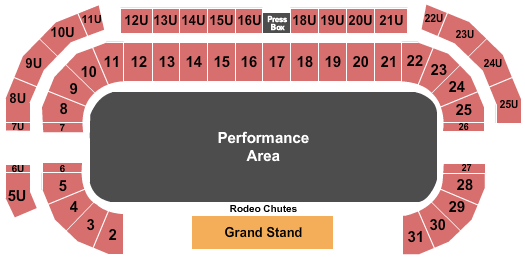 Louisiana State Penitentiary Seating Chart: Angola Rodeo