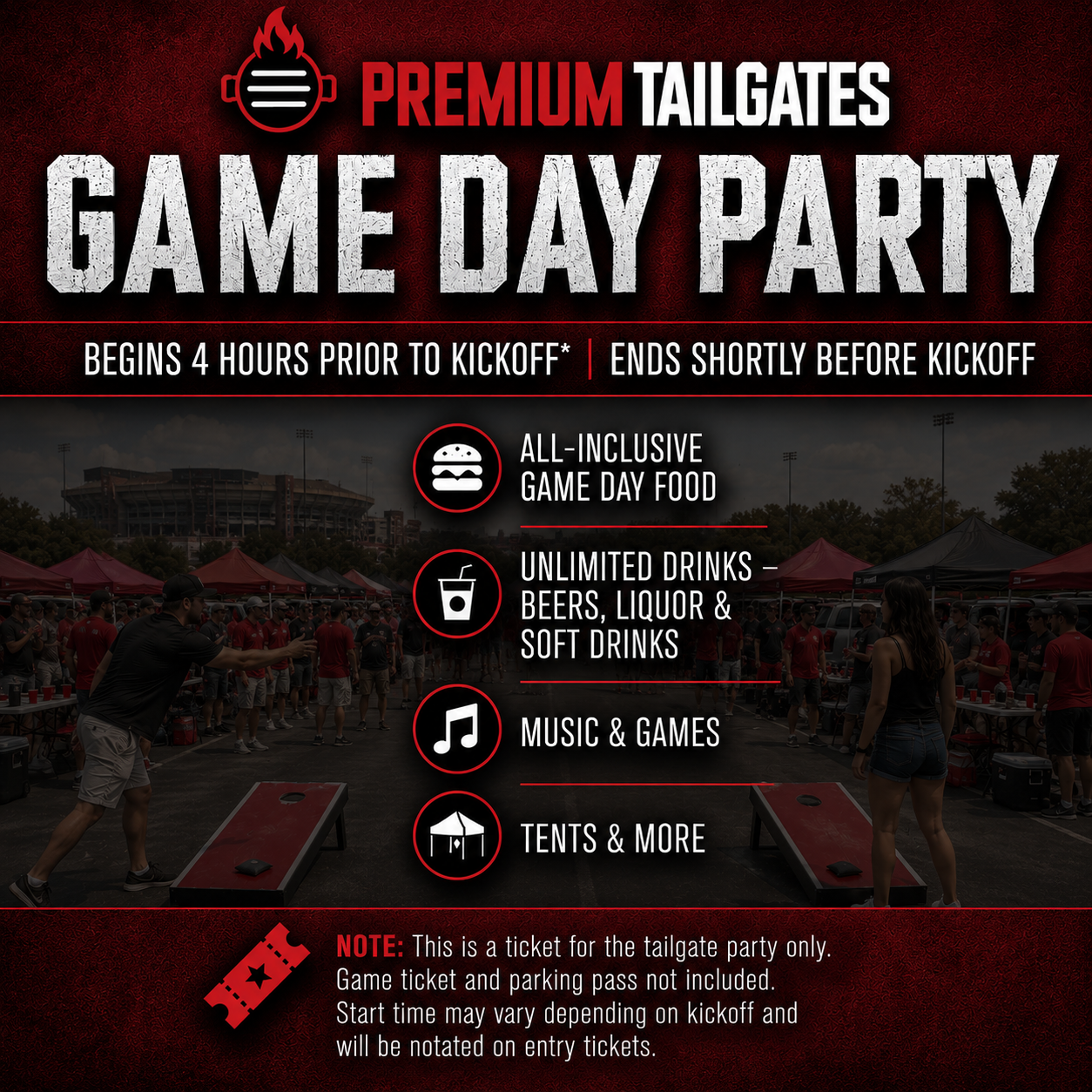 Premium Tailgate Lot - Louisville Seating Chart: Premium Tailgate