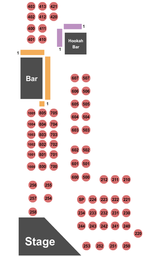 Love & War in Texas - Plano Seating Chart: GA/Tables 2