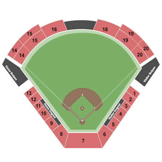 Love's Field Seating Chart: Softball