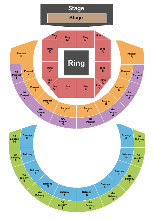 Lowell Memorial Auditorium Seating Chart: Boxing