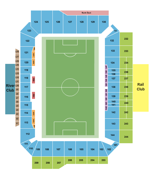 Lower.com Field Seating Chart: Soccer 2