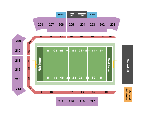 Lubbers Stadium Seating Chart: Football