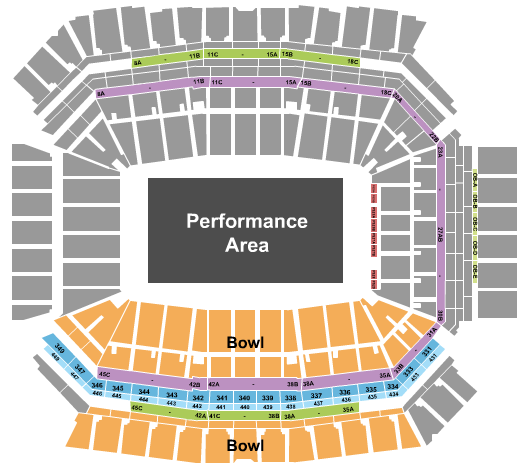 Lucas Oil Stadium Seating Chart: Bands of America 3