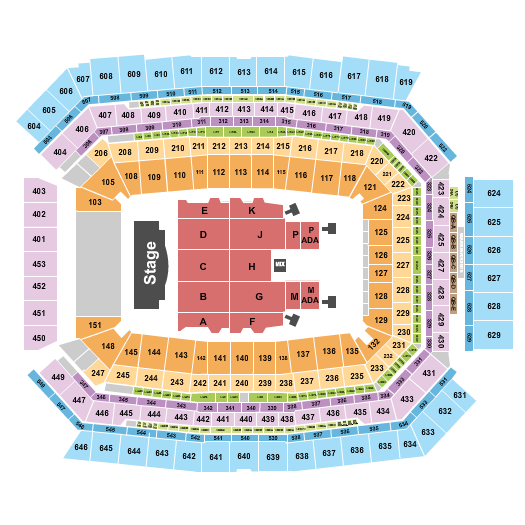 Lucas Oil Stadium Seating Chart: Bruno Mars