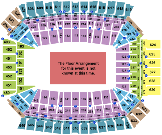 Lucas Oil Stadium Seating Chart: Generic Floor