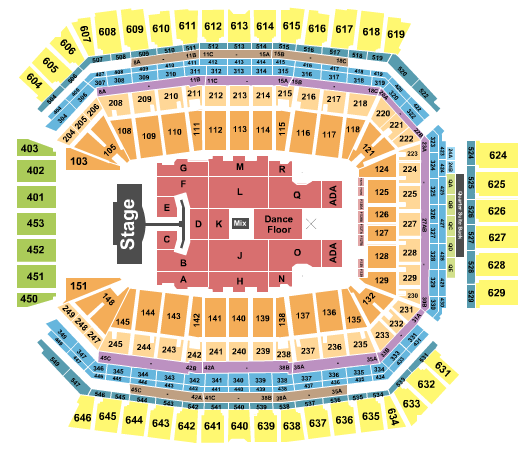 Lucas Oil Stadium Seating Chart: Pink