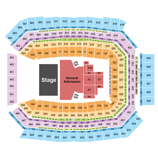 Lucas Oil Stadium Seating Chart: Zach Bryan