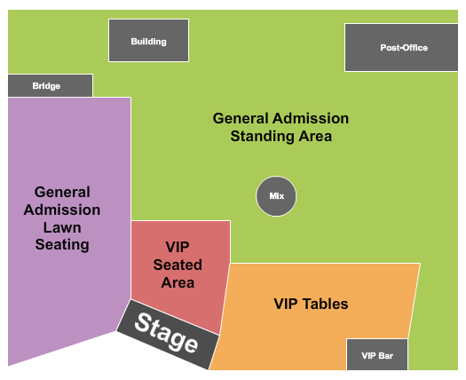 Luckenbach Dancehall Seating Chart: GA/VIP 2