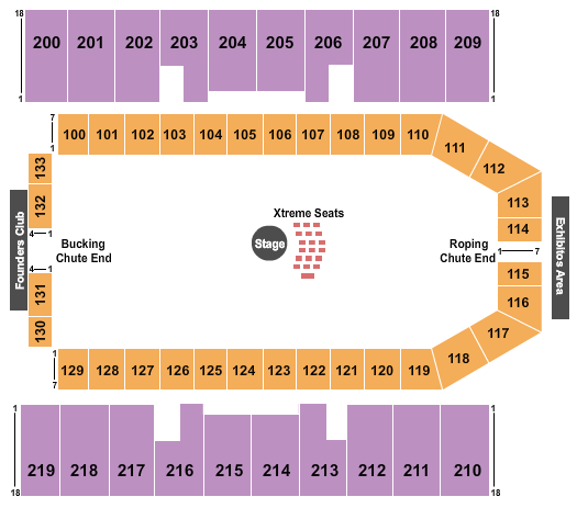 Luedecke Arena At Travis County Exposition Center Seating Chart: Rodeo