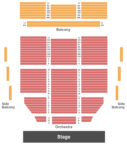 Santander Performing Arts Center Reading Seating Chart