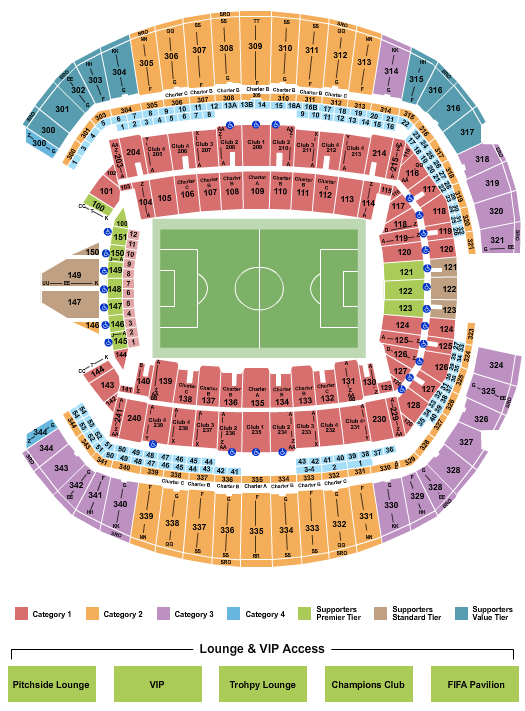 Lumen Field Seating Chart: Soccer WC Category 2