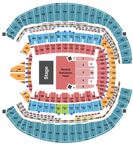 Lumen Field Seating Chart: Zach Bryan