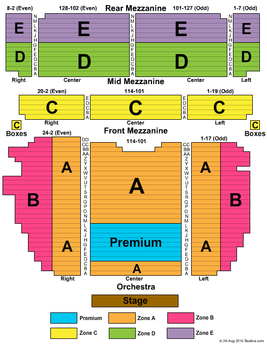 Lunt-fontanne Theatre Seating Chart