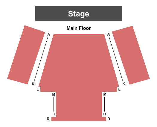 Lyceum Theatre - Arrow Rock Seating Chart: End Stage