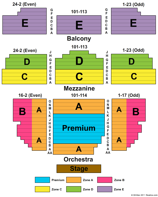 Lyceum Theatre Seating Chart