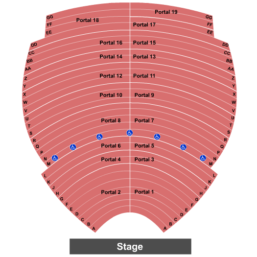 Lyell B Clay Concert Theatre - WVU Seating Chart: Endstage 2