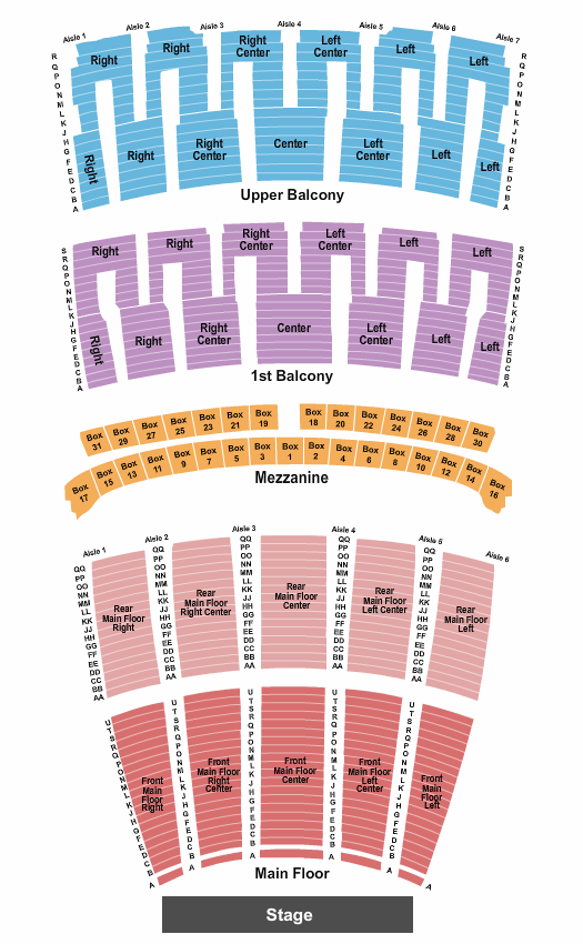 Lyric Opera House - IL Seating Chart: Endstage 2