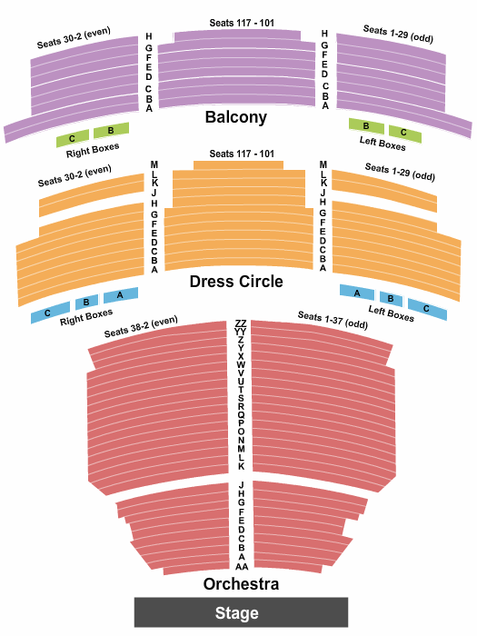 Lyric Theatre Seating Chart