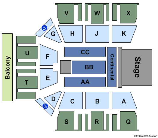 The MAC at Monmouth University Seating Map