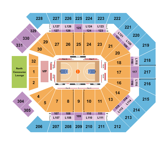 MGM Grand Garden Arena Seating Chart: Basketball - Crown