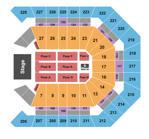 MGM Grand Garden Arena Map