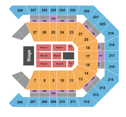 MGM Grand Garden Arena Seating Chart: Endstage 4