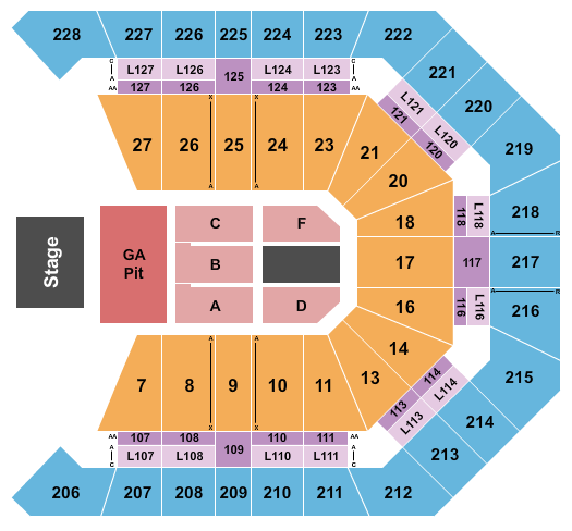 MGM Grand Garden Arena Seating Chart: Endstage - GA Pit