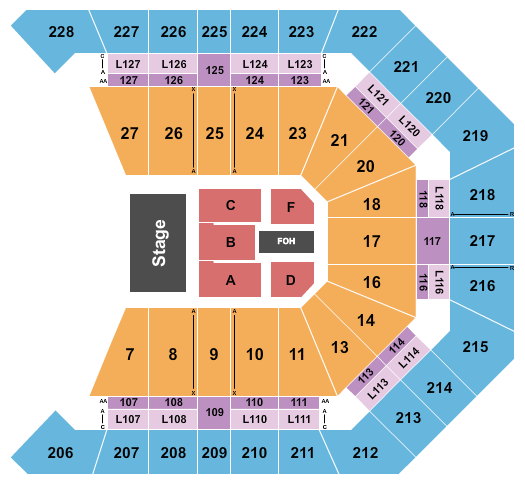 MGM Grand Garden Arena Seating Chart: Halfhouse