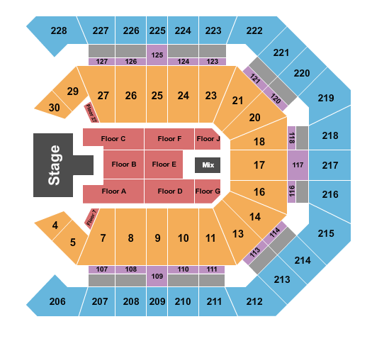 MGM Grand Garden Arena Map