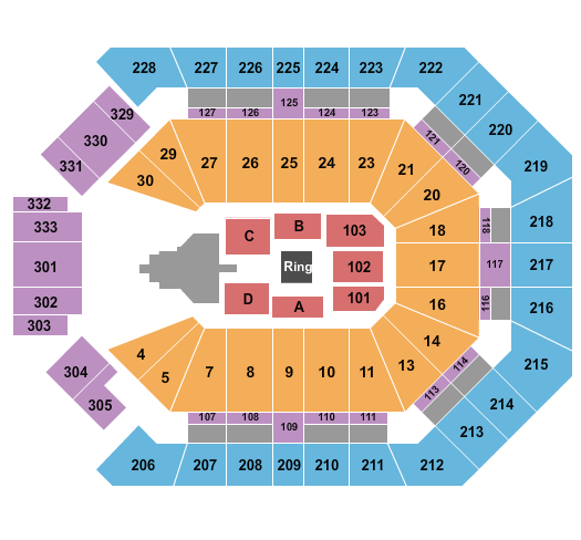MGM Grand Garden Arena Seating Chart: Triplemania