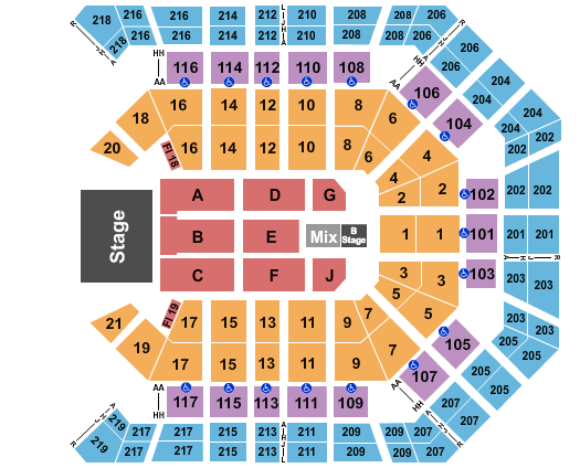Alejandro Fernandez MGM Grand Garden Arena Seating Chart
