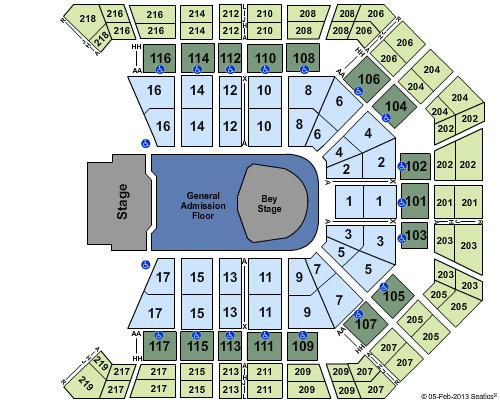 MGM Grand Garden Arena Seating Chart