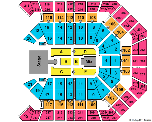 MGM Grand Garden Arena Seating Chart