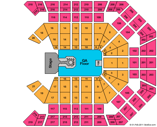 MGM Grand Garden Arena Seating Chart