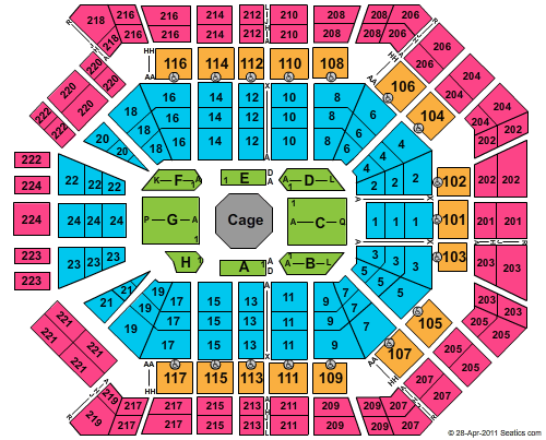 MGM Grand Garden Arena Seating Chart