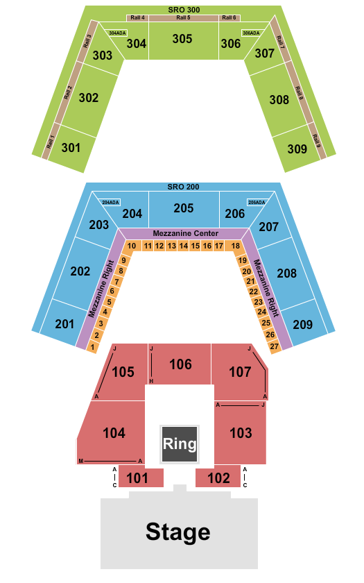 MGM Music Hall at Fenway Park Seating Chart: AEW