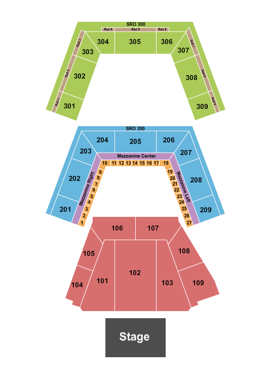 MGM Music Hall at Fenway Park Seating Chart: Endstage