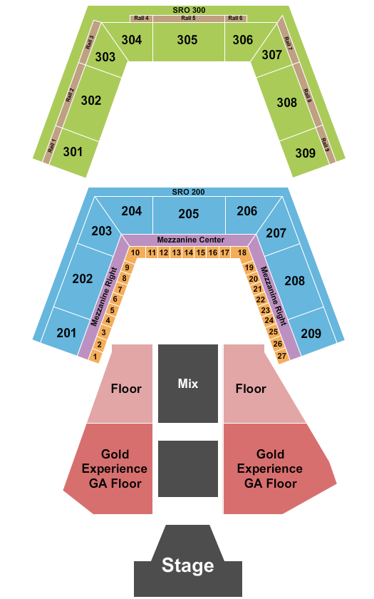 MGM Music Hall at Fenway Park Seating Chart: Six Invitational