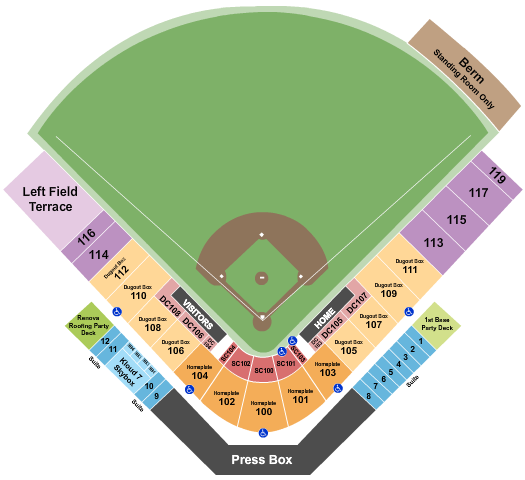 MGM Park Seating Chart: Baseball