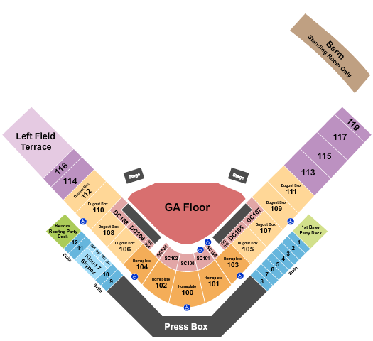 Keesler Federal Park Seating Chart: Concert