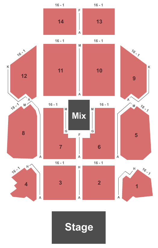 M Resort Spa Casino Seating Chart