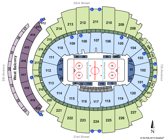 Madison Square Garden Seating Map