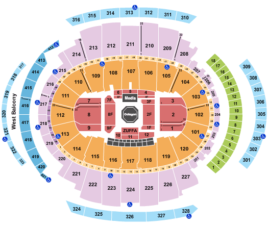 Msg Seating Chart Mma