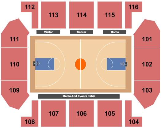 Lender Court at M&T Bank Arena Seating Chart: Basketball