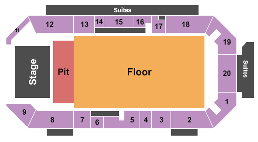 M&T Bank Center Seating Chart: Endstage Pit
