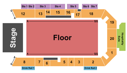M&T Bank Center Seating Chart: Endstage RSV Floor