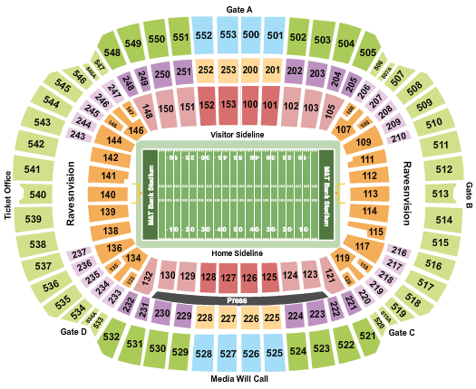 M And T Bank Concert Seating Chart